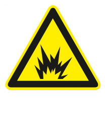 Warnzeichen Warnung vor Explosion