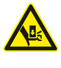 Warnzeichen Warnung vor Quetschgefahr durch Einpresswerkzeug