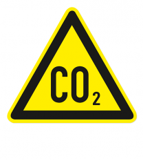 Warnzeichen Warnung vor CO2-Erstickungsgefahr