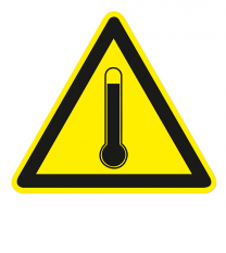 Warnzeichen Warnung vor hoher Temperatur