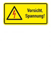 Warnschild Vorsicht Spannung