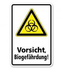Warnschild Vorsicht, Biogefährdung