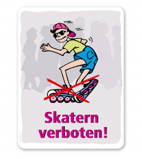 Verbotsschild Skatern verboten - SP