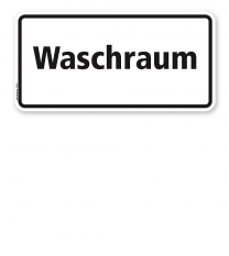 Textschild Waschraum - TX