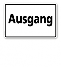 Textschild Ausgang - TX