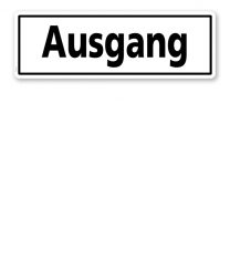 Textschild Ausgang 2 - TX