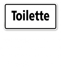 Textschild Toilette - TX
