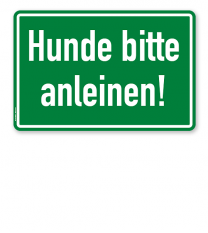 Textschild Hunde bitte anleinen - TX