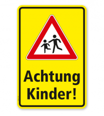 Kombischild / Kinderschild Achtung Kinder