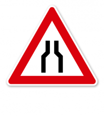Verengte Fahrbahn - Verkehrsschild VZ 120