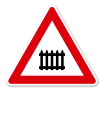 Bahnübergang mit Schranken oder Halbschranken - Verkehrsschild VZ 150