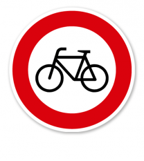 Verbot für Radverkehr - Verkehrsschild VZ 254