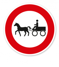 Verbot für Gespannfuhrwerke - Verkehrsschild VZ 257-52
