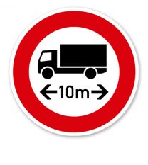 Verbot für Fahrzeuge und Züge über angegebene tatsächliche Länge - Verkehrsschild VZ 266