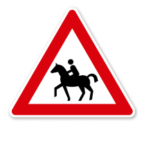Reiter, Aufstellung rechts - Verkehrsschild VZ 145-14