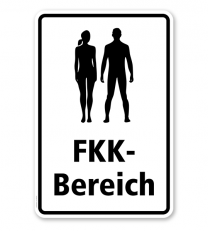 Hinweisschild FKK-Bereich - WH