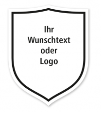 Maibaumschild Wappenschild mit schwarzem Rand - WH