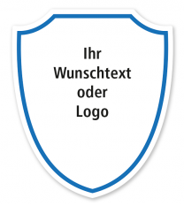 Maibaumschild Wappenschild mit blauem Rand - WH