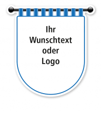 Maibaumschild Wappen rund mit blauem Rand - WH