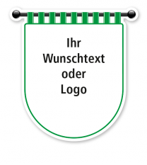Maibaumschild Wappen rund mit grünem Rand - WH