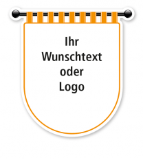 Maibaumschild Wappen rund mit gelbem Rand - WH