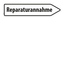 Pfeilschild / Pfeilwegweiser Reparaturannahme - WH