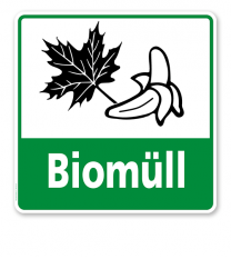 Schild Recycling Biomüll - WH