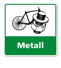 Schild Recycling Metall - WH