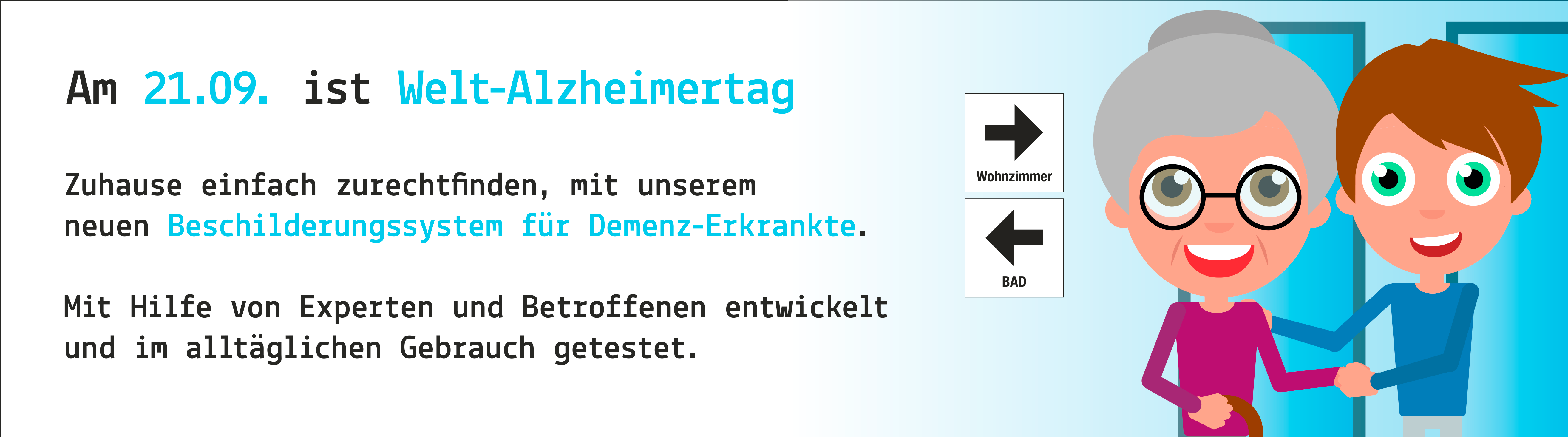 Ein Angehöriger kümmert sich um einen Alzheimer-Erkrankten.