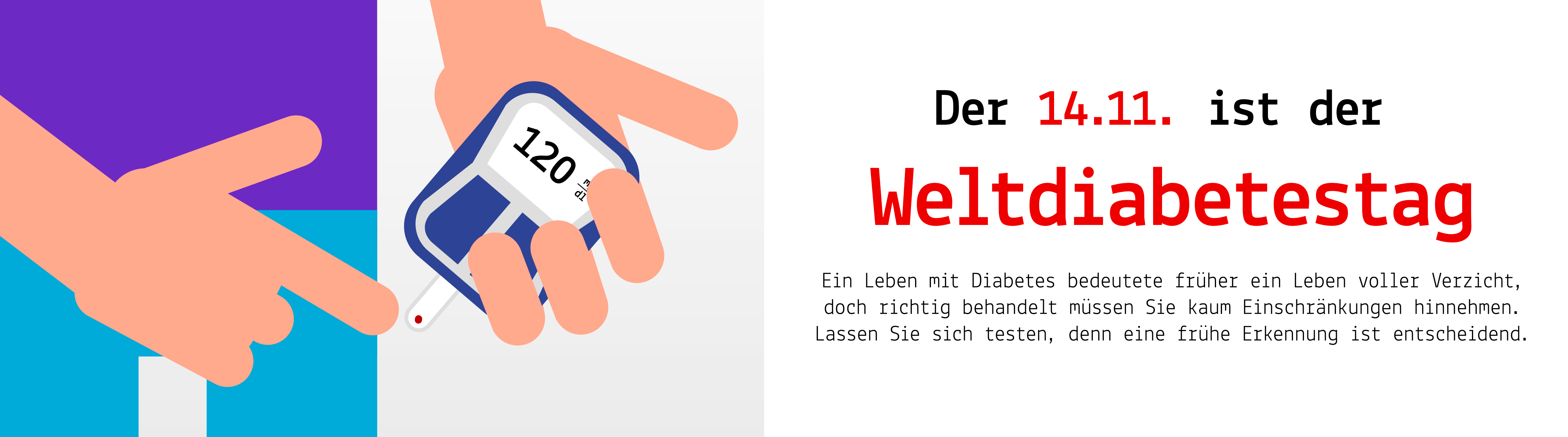 Ein Mensch überprüft seinen Blutzucker.