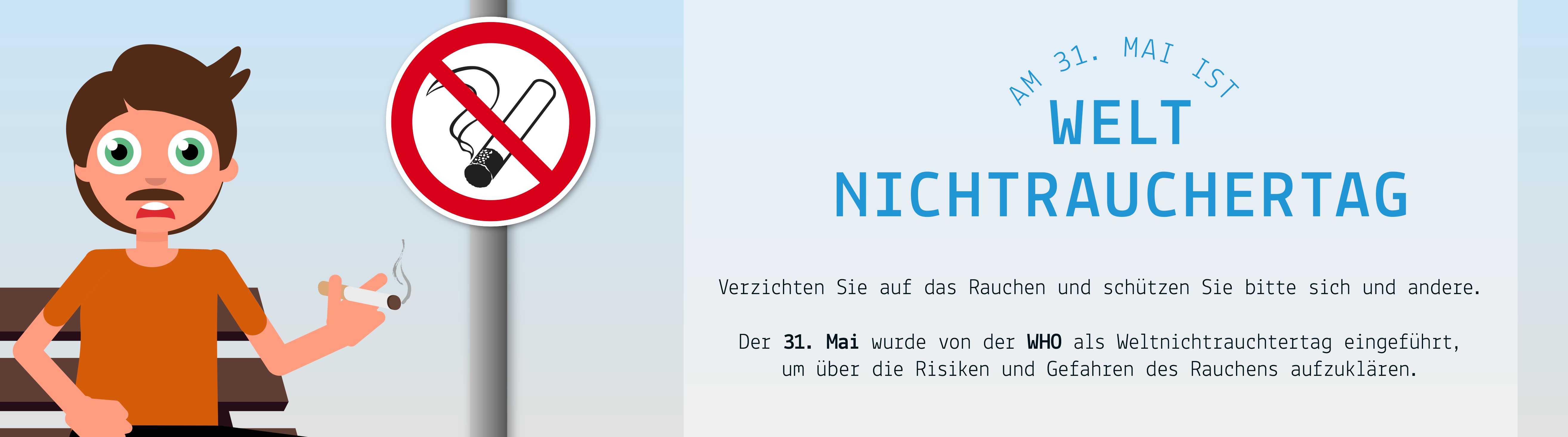 Ein rauchender Mann in einem Nichtraucherbereich.