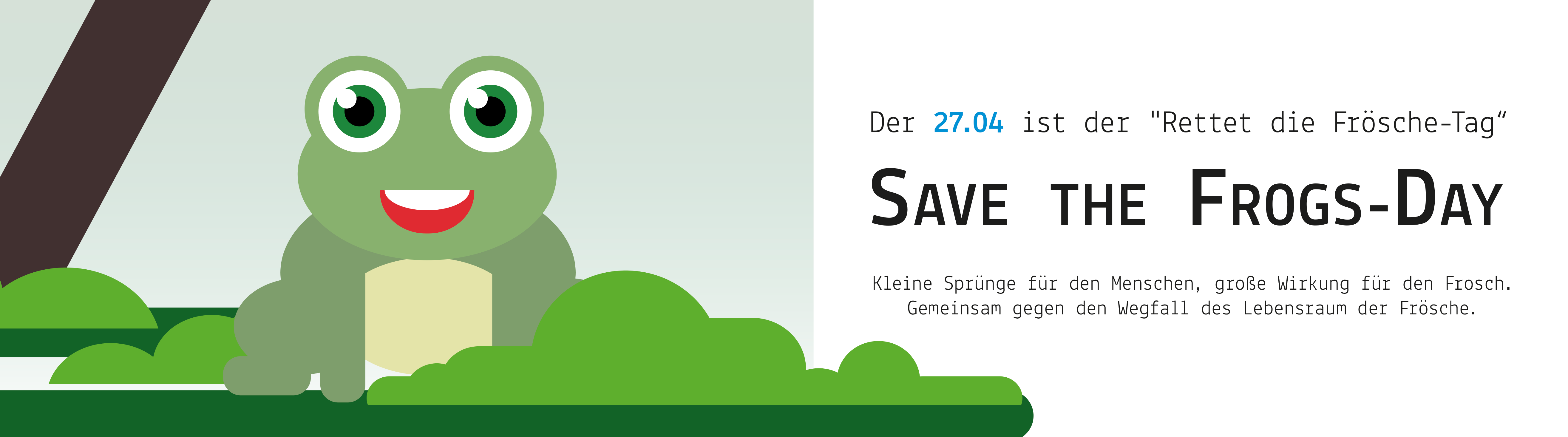 Ein glücklicher Frosch