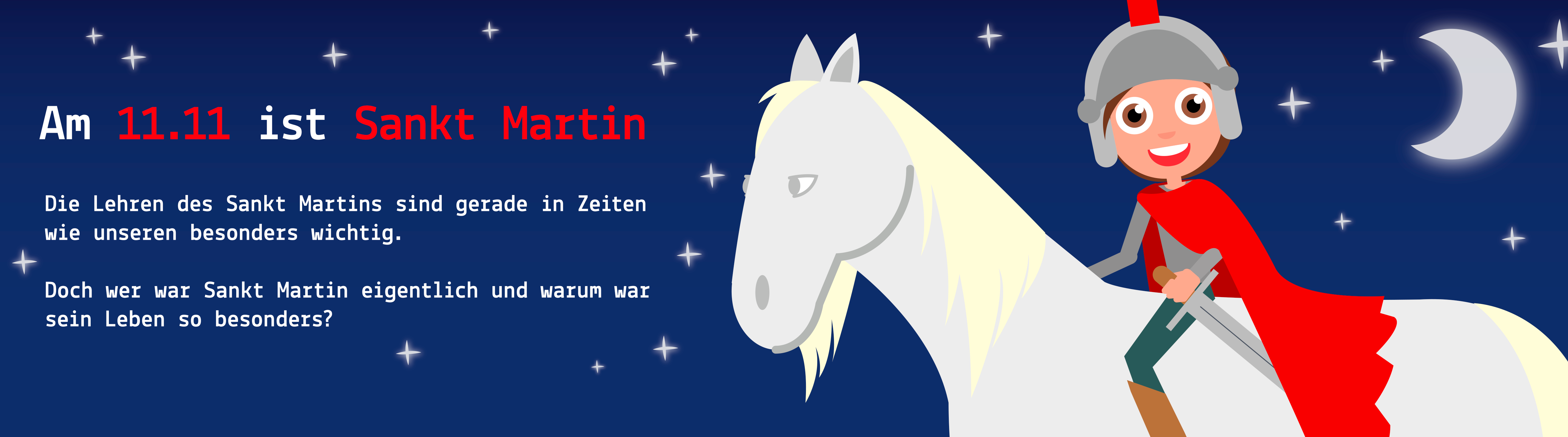 Sankt Martin auf seinem Pferd.