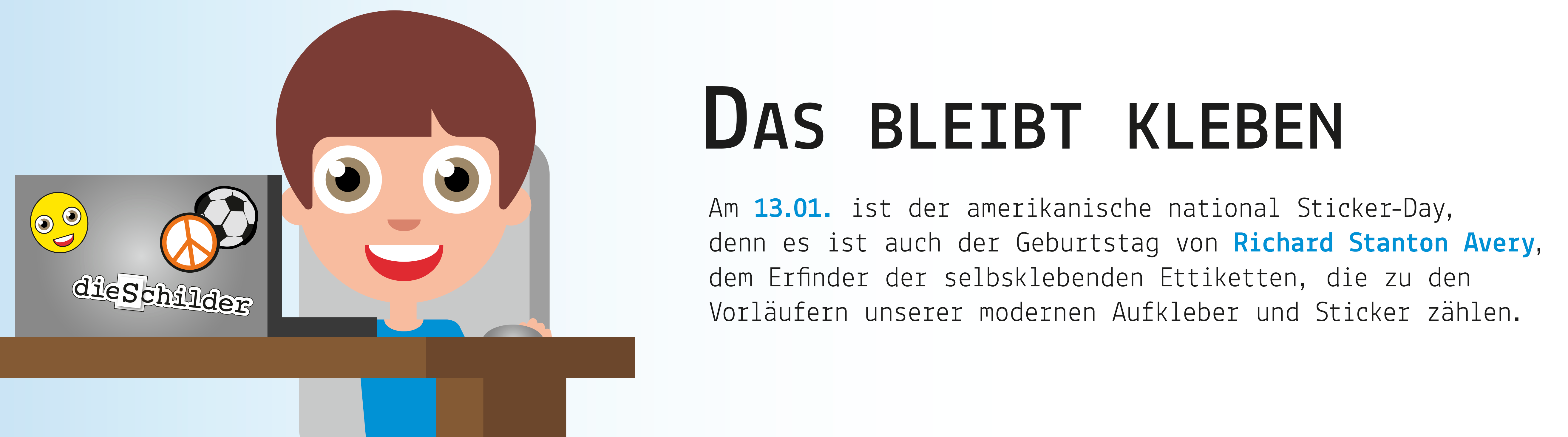 Tag des Aufklebers