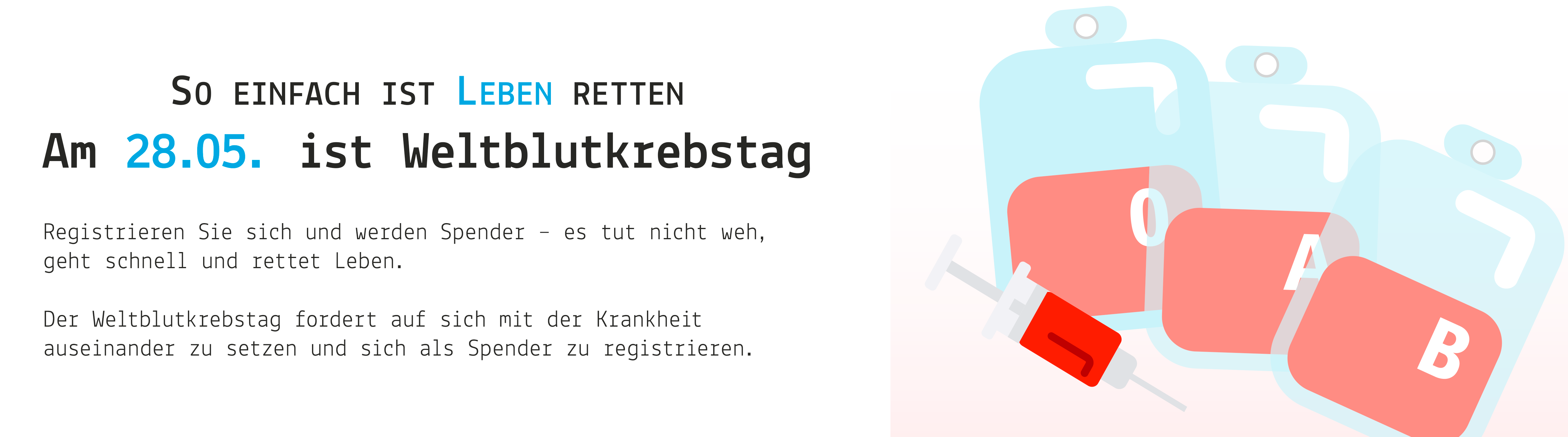 Beutel von verschiedenen Blutgruppen.