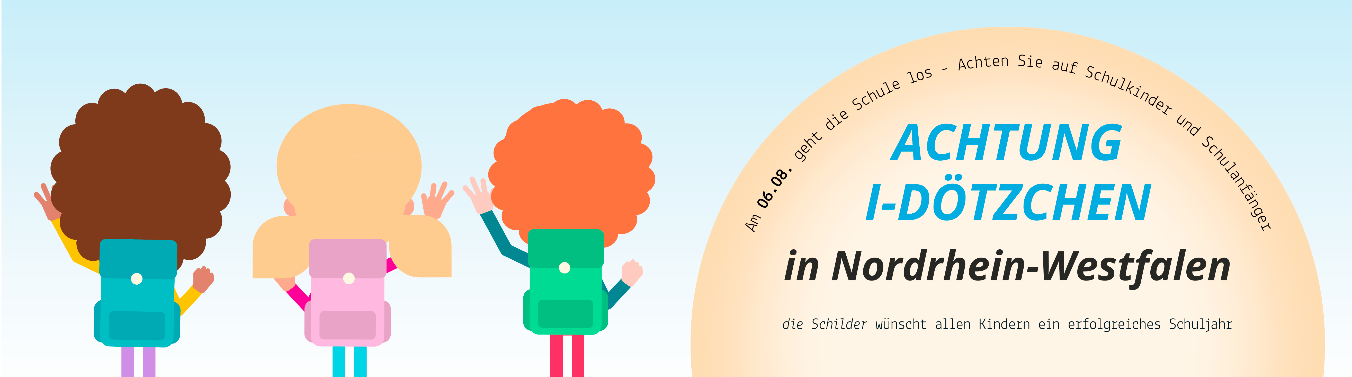 die Schilder wünscht einen guten Start in das neue Schuljahr!