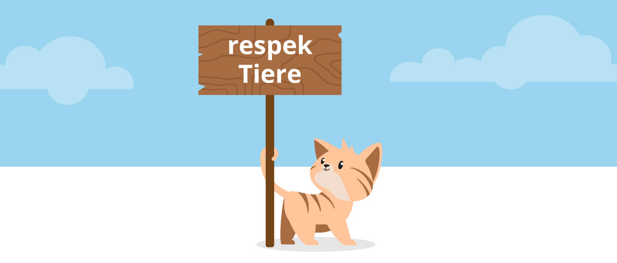 eine dieSchilder-Katze mit Protestschild